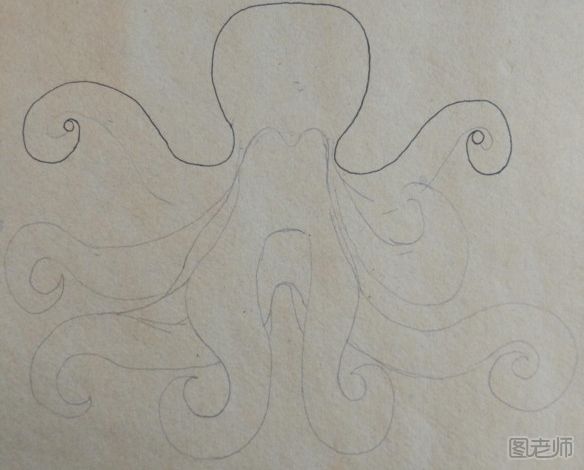 小章鱼手绘画图解教程 小章鱼手绘画的画法