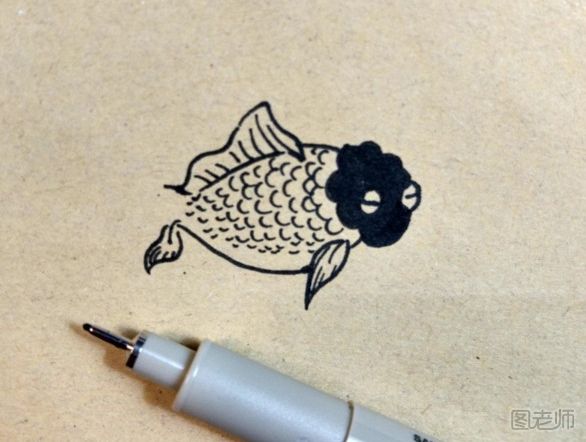 可爱的小金鱼彩绘画图解教程 小金鱼彩绘画的画法