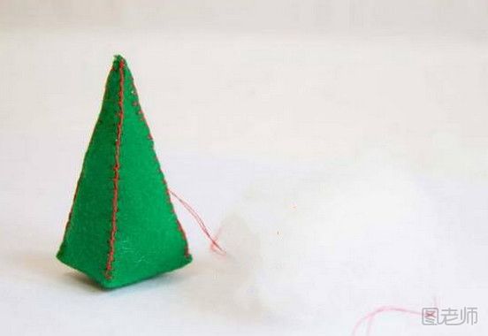 不织布制作小圣诞树