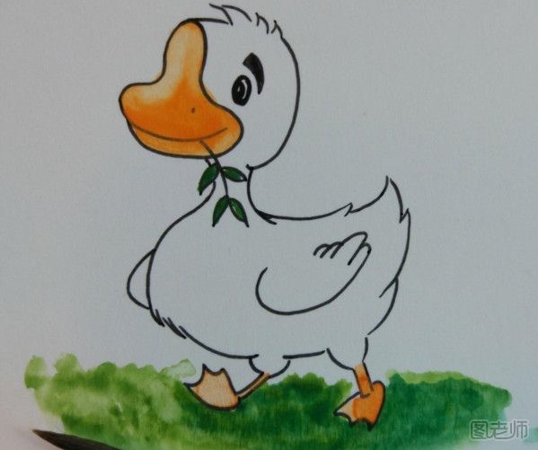 可爱的小鸭子手绘画教程 小鸭子手绘画的画法