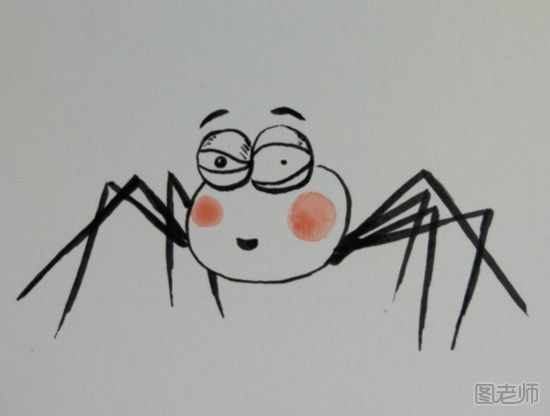 小蜘蛛简笔画图解教程