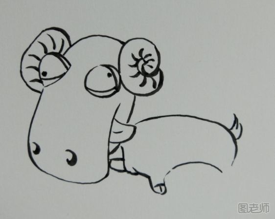 可爱的小羊简笔画图解教程