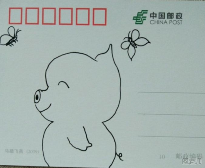 怎么制作小动物手绘明信片