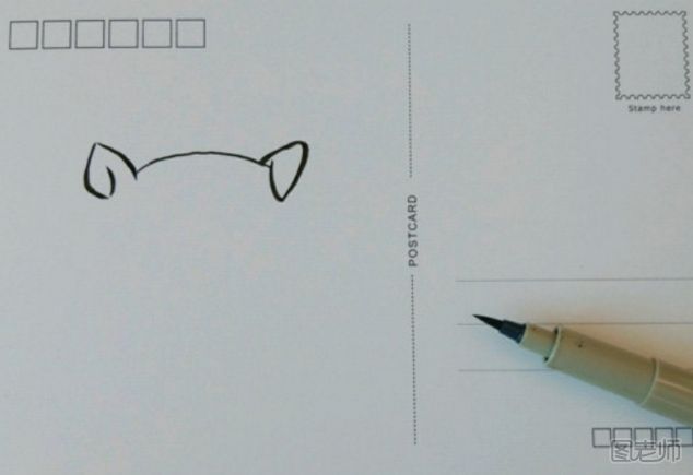 DIY小猪手绘明信片图解教程