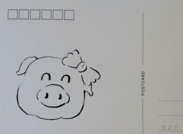 小猪手绘明信片图解教程