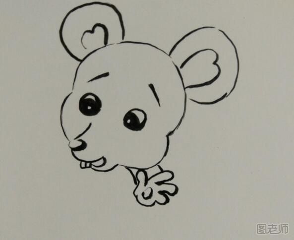 手工DIY彩绘作品：可爱的小老鼠