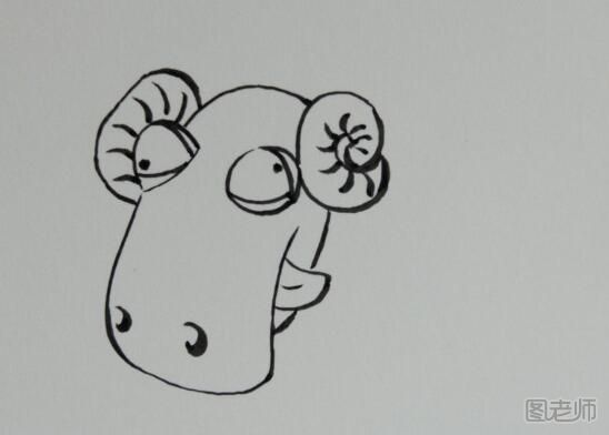 手绘作品：可爱的小羊