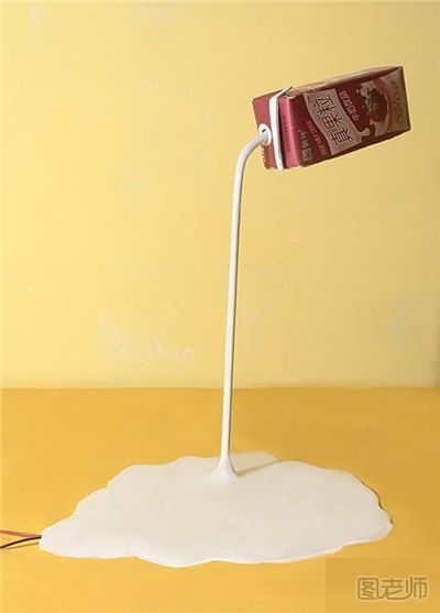创意DIY倒牛奶台灯手工制作 这是一款神奇的台灯