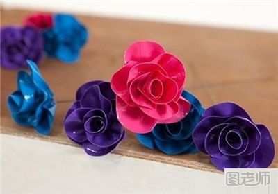 彩色胶带玫瑰花手工制作教程 别具特色的胶带玫瑰