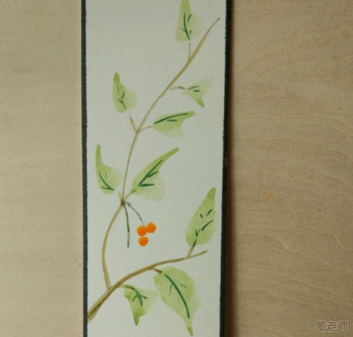 教你制作简单的花朵手绘书签