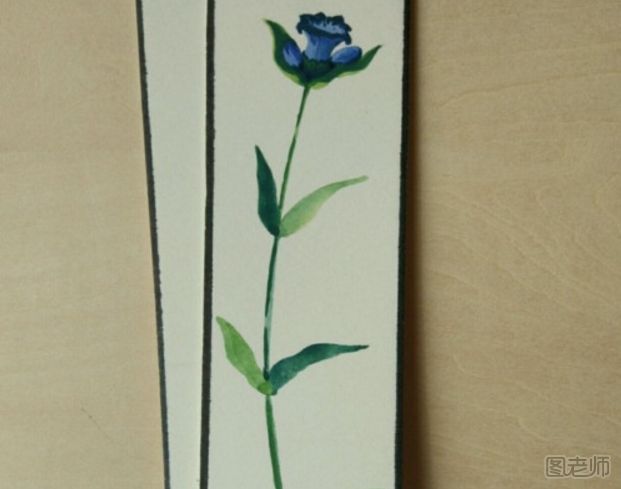 花朵怎么画？彩绘花朵书签的画法
