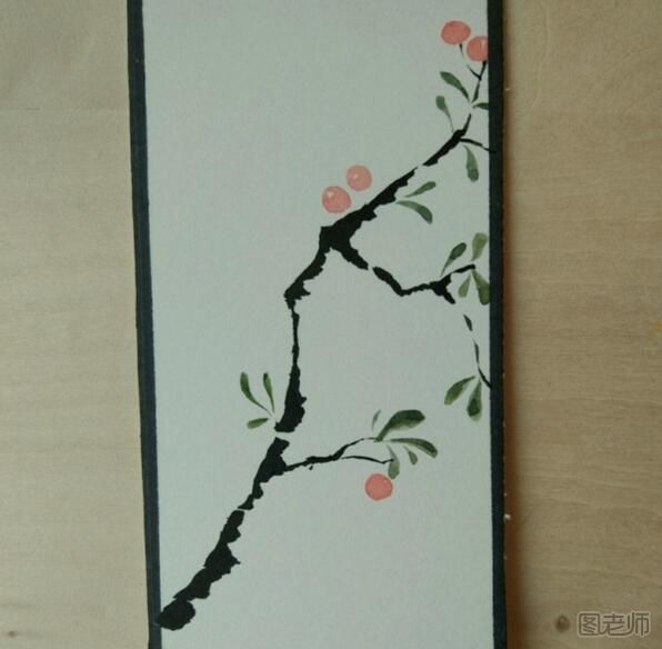 创意DIY手绘画作品之樱桃树