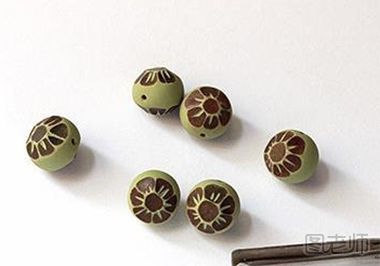 花朵珠子黏土版 教你如何制作黏土珠子