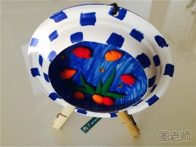 水族馆DIY制作教程 纸盘+彩泥