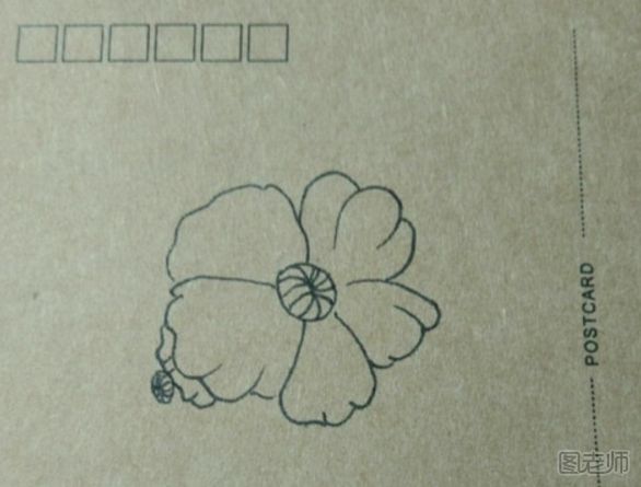 DIY明信片：艺术感花卉手绘明信片