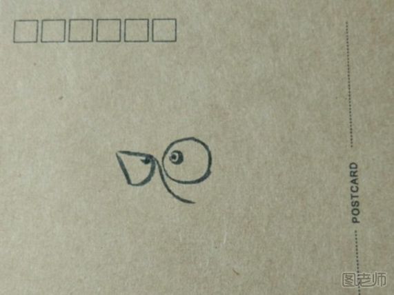 DIY明信片：可爱的小鸡手绘明信片