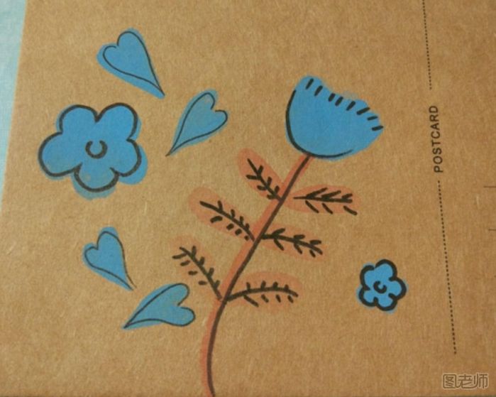 DIY明信片：春暖花开的春天手绘明信片
