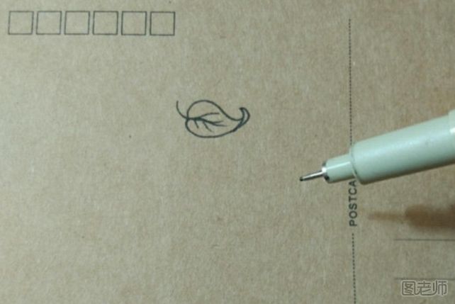 DIY明信片：可爱的小刺猬手绘明信片