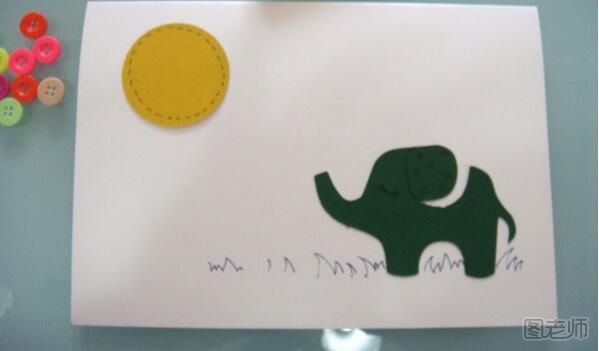 儿童手工DIY大象贺卡的详细步骤
