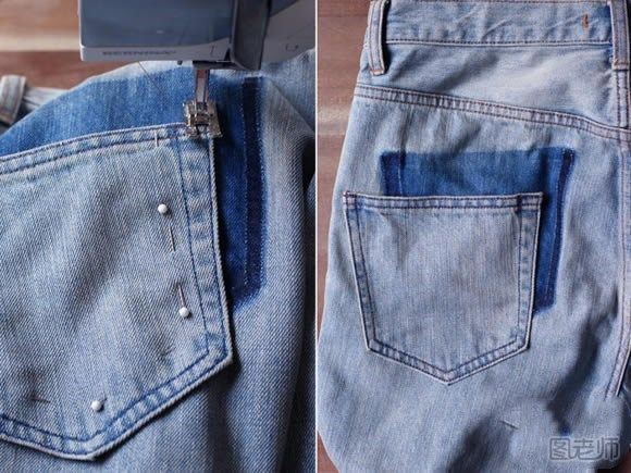 旧牛仔裤怎么制作掉落口袋 创意口袋diy