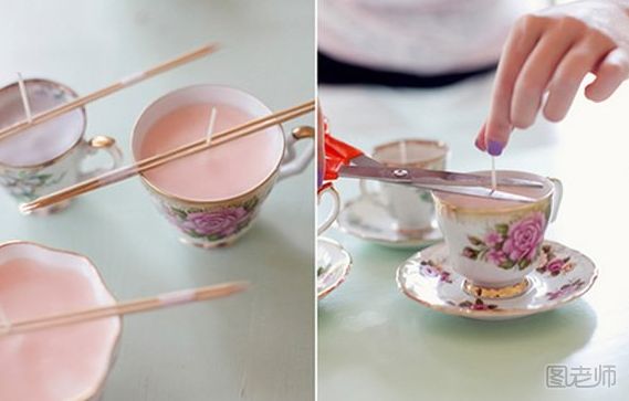 如何制作浪漫的茶杯蜡烛 