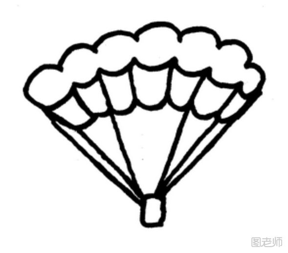 降落伞简笔画画法教程图解步骤