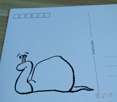 可爱蜗牛手绘画教程图 手绘明信片教程