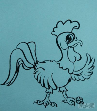 可爱公鸡绘制步骤 呆萌小动物漫画