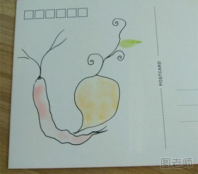 胡萝卜手绘画教程图 手绘明信片教程