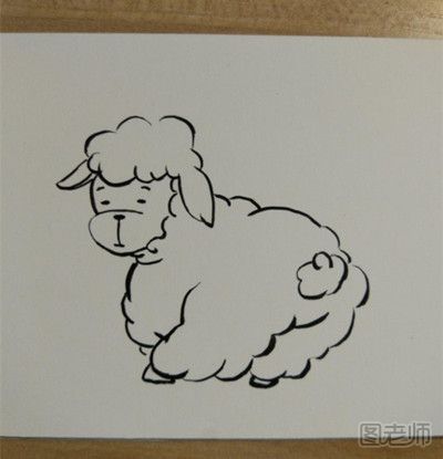 小绵羊绘制步骤 呆萌小动物漫画
