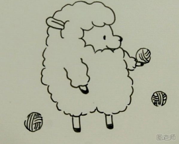 DIY手绘小羊明信片教程