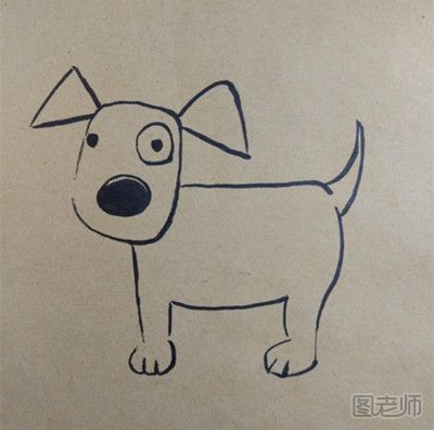 DIY呆萌的小狗手绘彩绘