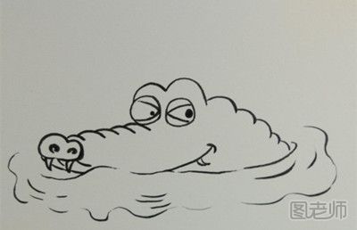 DIY卡通动物鳄鱼手绘