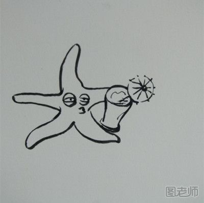 DIY手绘漫画漂亮的海星