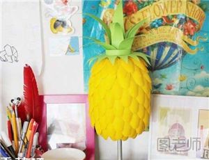 勺子DIY菠萝台灯怎么制作