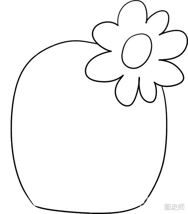 儿童简笔画：盆栽仙人掌绘画教学