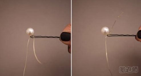 DIY耳环教程 如何制作珍珠发卡