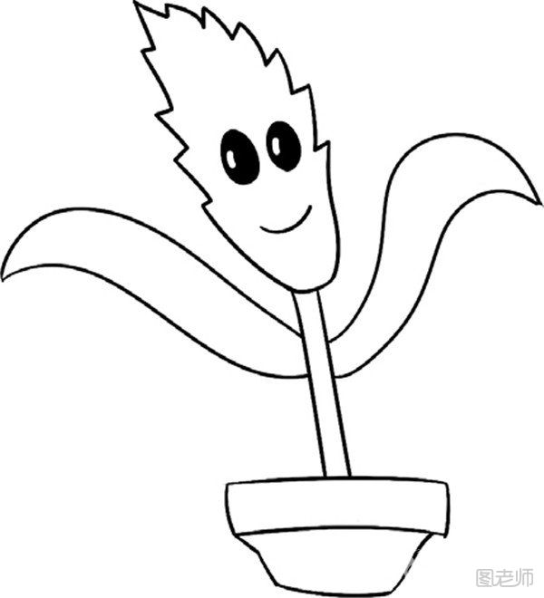 儿童简笔画：植物大战僵尸植物简笔画教程