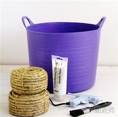 如何用麻绳改造塑料桶 麻绳塑料桶改造教程
