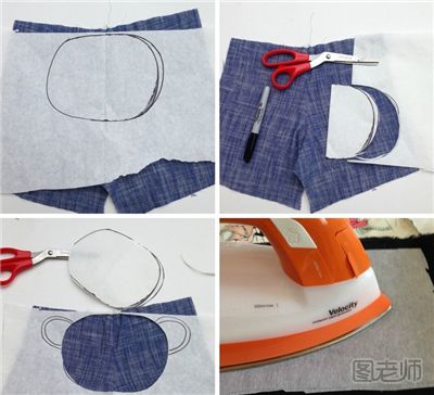 怎么制作可爱的小熊短裤 手工裤子的制作方法
