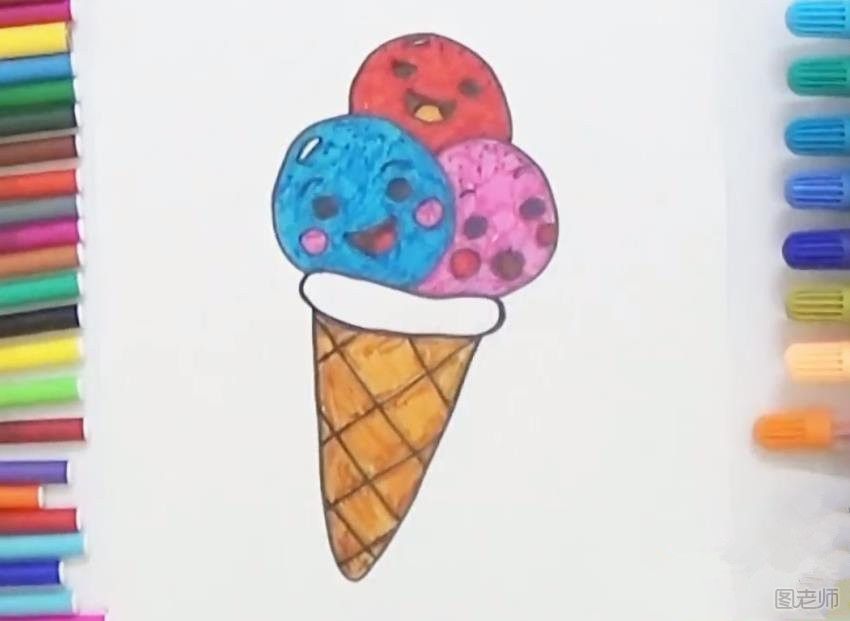 冰淇淋简笔画  冰淇淋的简笔画教程