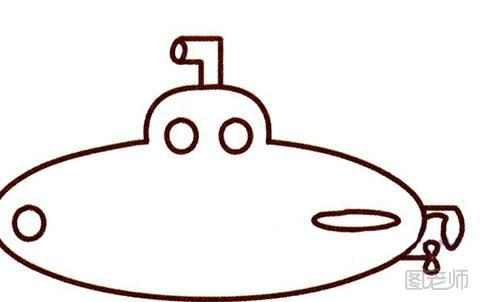 【简笔画】怎么画一只简单的潜水艇