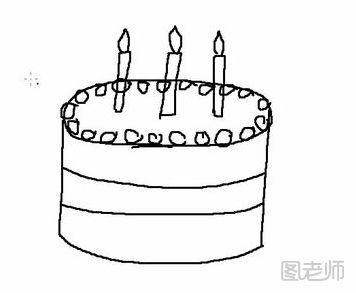 【图】【简笔画教程】生日蛋糕简笔画怎么制作