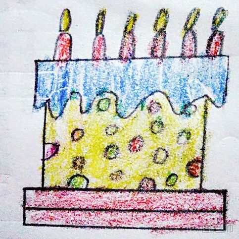 生日蛋糕简笔画的图解教程