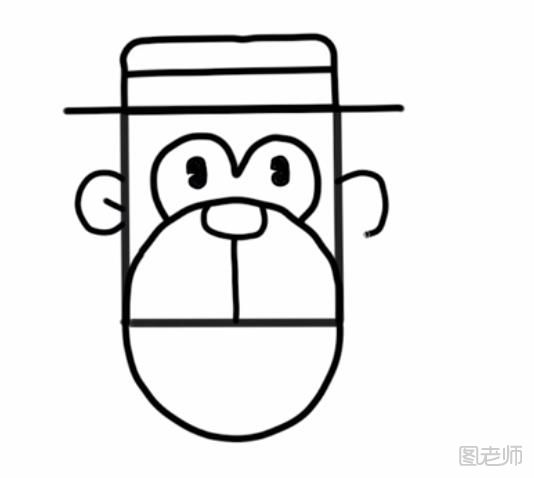 怎么画一只可爱的猴子简笔画