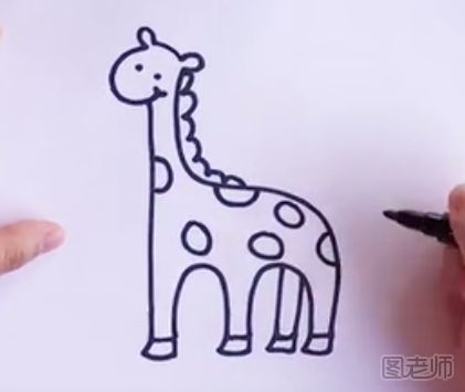 怎么用简笔画画长颈鹿