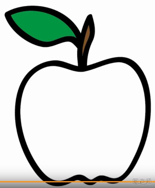 苹果简笔画   怎样画苹果简笔画