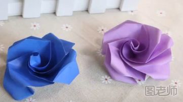 超简单玫瑰花折纸教程