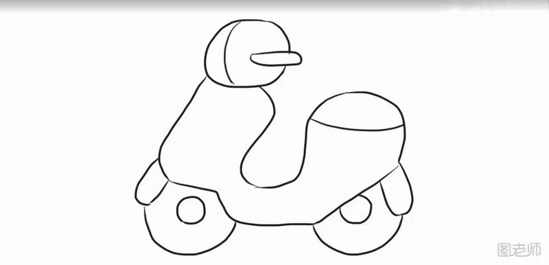 简单的摩托车简笔画如何制作