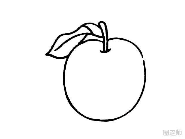 苹果简笔画怎么画